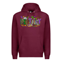Burgundy dietary mardi gras Premium Hoodie - CowGirlArtShop