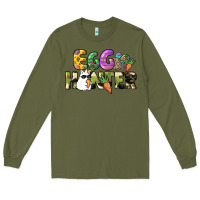 Army Green Egg hunter Long Sleeve Tee - NancyCooperArtShop