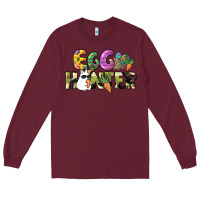 Burgundy Egg hunter Long Sleeve Tee - NancyCooperArtShop