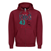 Burgundy Made In May 1980 40 Years Of Being Awesome Zipper Hoodie - Bettercallsaul