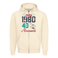 Sandshell Made In May 1980 40 Years Of Being Awesome Zipper Hoodie - Bettercallsaul