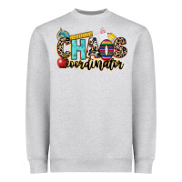 Heather Grey chaos coordinator Heavyweight Sweatshirt - NancyCooperArtShop