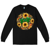 Black leopard cactus sunflower Long Sleeve Tee - JahusDesignShop