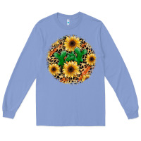 Colony Blue leopard cactus sunflower Long Sleeve Tee - JahusDesignShop