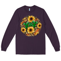 Plum leopard cactus sunflower Long Sleeve Tee - JahusDesignShop
