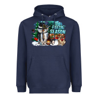 Navy its freezin season Heavyweight Hoodie - CowGirlArtShop