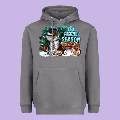 Its Freezin Season Heavyweight Hoodie Designed By Cowgirlartshop