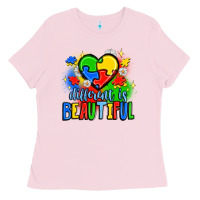 Bubblegum Pink different is beautiful Ladies Tee - JahusDesignShop