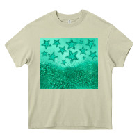 Mossy green glitter star Heavy Core Tee - JahusDesignShop