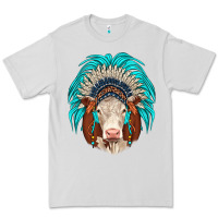 Dove Grey hereford indian headdress Premium Tee - JahusDesignShop