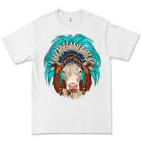 White hereford indian headdress Premium Tee - JahusDesignShop