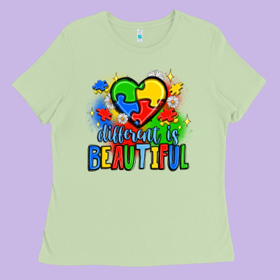 Different Is Beautiful Ladies Tee Designed By Jahusdesignshop