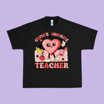 Cupid's Favorite Teacher Urban Heavy Tee Designed By Maliassmallbusiness