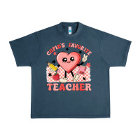 Midnight Navy cupid's favorite teacher Urban Heavy Tee - MaliasSmallBusiness