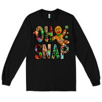 Black Oh snap Christmas Long Sleeve Tee - NancyCooperArtShop