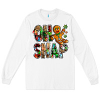 White Oh snap Christmas Long Sleeve Tee - NancyCooperArtShop
