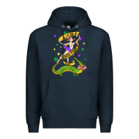 Navy let the good times roll (2) Premium Hoodie - CowGirlArtShop