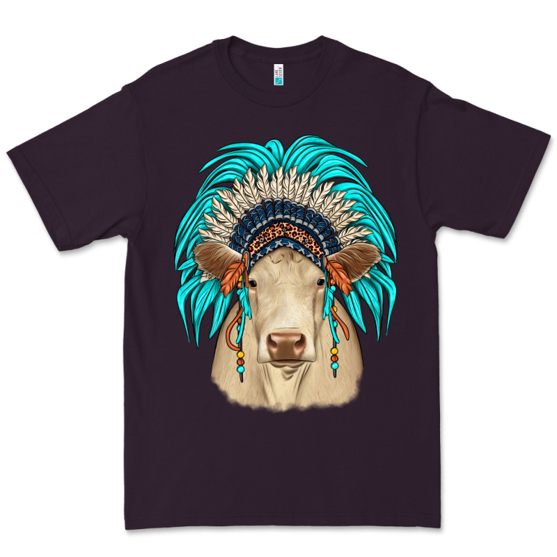 Charolais Indian Headdress Premium Tee by JahusDesignShop | Teevron