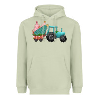 Matcha Christmas tree tractor Heavyweight Hoodie - CowGirlArtShop