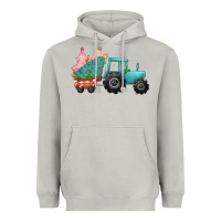 Moon Dust Christmas tree tractor Heavyweight Hoodie - CowGirlArtShop