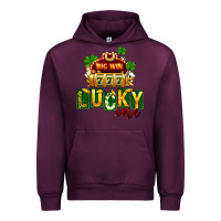 Mauve Wine St Patricks Lucky One Urban Hoodie - FaDigitalArtStudio