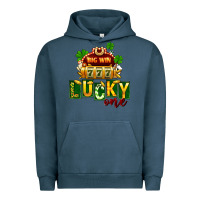 Pigment Midnight Navy St Patricks Lucky One Urban Hoodie - FaDigitalArtStudio
