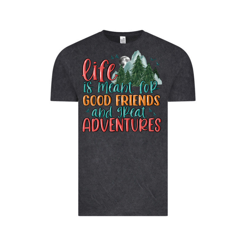 Life Is Meant For Good Friends And Great Adventure Vintage Tee by MaliasSmallBusiness | Teevron
