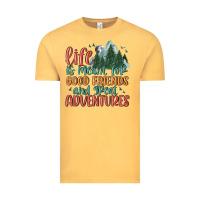 Vintage Mustard life is meant for good friends and great adventure Vintage Tee - MaliasSmallBusiness