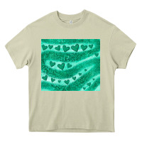Mossy green glitter heart Heavy Core Tee - JahusDesignShop