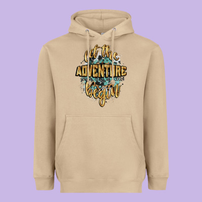 Let The Adventure Begin 2024 Heavyweight Hoodie Designed By Cowgirlartshop