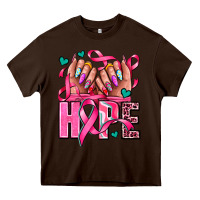 Chocolate Brown hope with woman hands Heavy Core Tee - AdoDesignShop