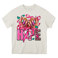 Cream hope with woman hands Heavy Core Tee - AdoDesignShop