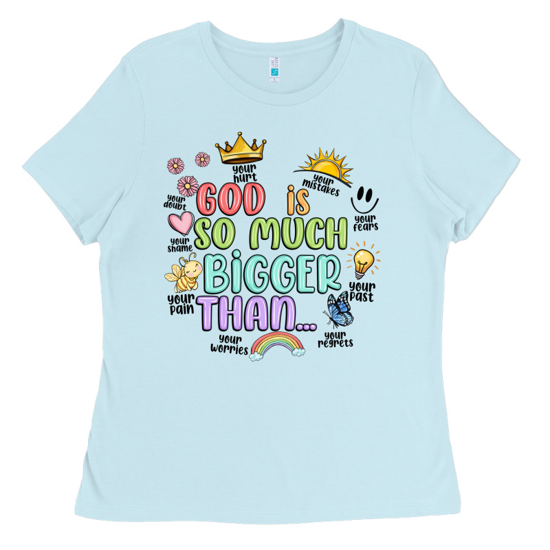 God Is Bigger Ladies Tee by JahusDesignShop | Teevron