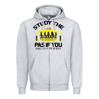Heather Grey Study the past if you would define the future shi Zipper Hoodie - Bettercallsaul