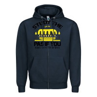 Navy Study the past if you would define the future shi Zipper Hoodie - Bettercallsaul