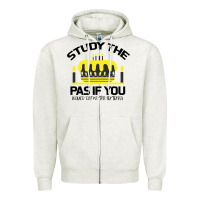 Oatmeal Heather Study the past if you would define the future shi Zipper Hoodie - Bettercallsaul