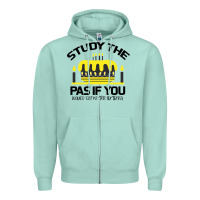 Seafoam Study the past if you would define the future shi Zipper Hoodie - Bettercallsaul