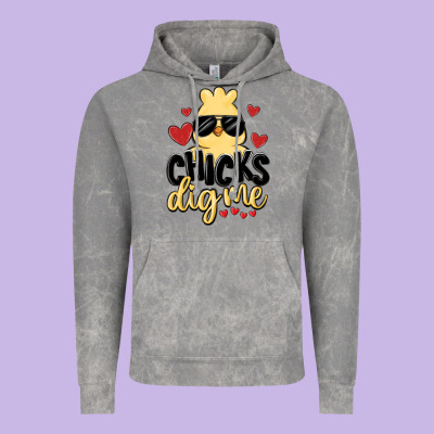 Chicks Dig Me Vintage Hoodie Designed By Maliassmallbusiness