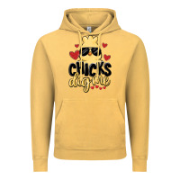 Vintage Mustard chicks dig me Vintage Hoodie - MaliasSmallBusiness