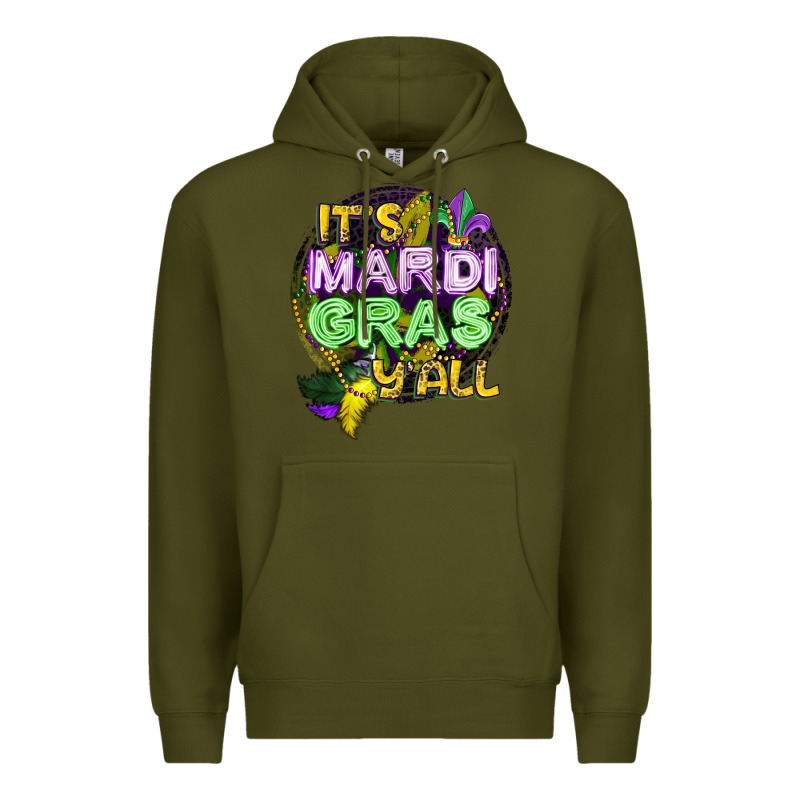 Its Mardi Gras Yall Premium Hoodie by CowGirlArtShop | Teevron