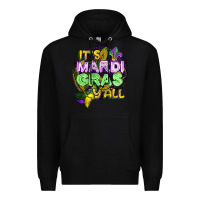 Black its mardi gras yall Premium Hoodie - CowGirlArtShop