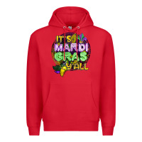Red its mardi gras yall Premium Hoodie - CowGirlArtShop