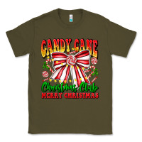 Army Green Candy Cane Christmas Club Classic Tee - CowhideDigitalArt