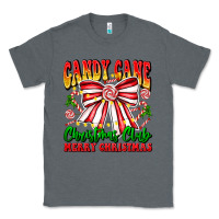 Charcoal Heather Candy Cane Christmas Club Classic Tee - CowhideDigitalArt