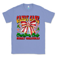 Colony Blue Candy Cane Christmas Club Classic Tee - CowhideDigitalArt