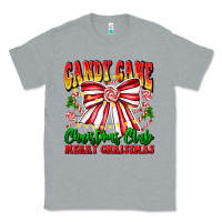 Heather Grey Candy Cane Christmas Club Classic Tee - CowhideDigitalArt
