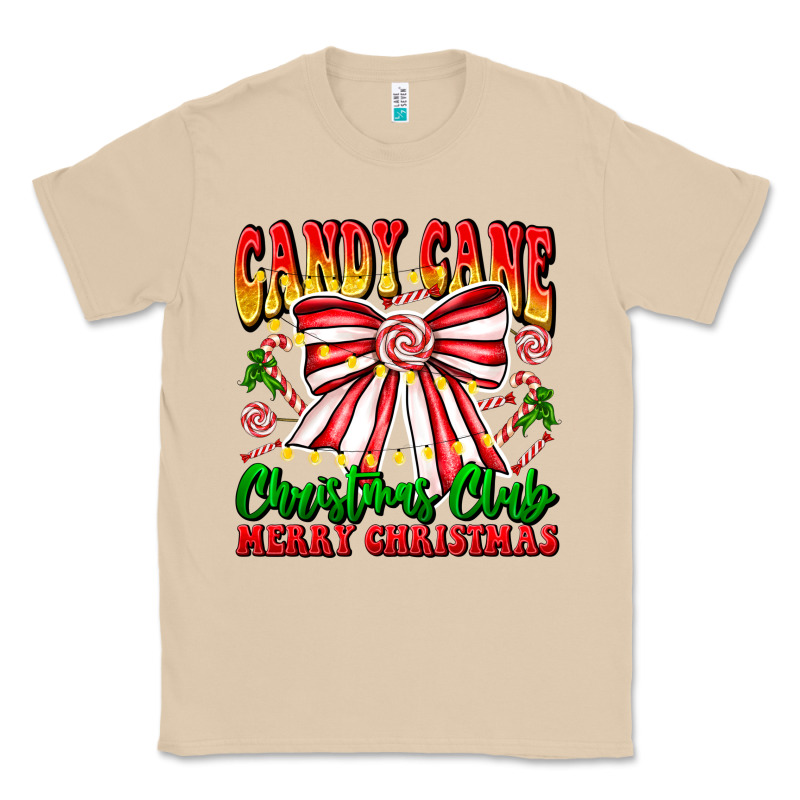 Candy Cane Christmas Club Classic Tee by CowhideDigitalArt | Teevron