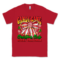 Red Candy Cane Christmas Club Classic Tee - CowhideDigitalArt