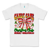 White Candy Cane Christmas Club Classic Tee - CowhideDigitalArt