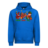 Cobalt Peace Love Elf Christmas Urban Hoodie - BundleAndBundleShop